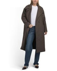 TJ Maxx - Wool Blend Funnel Neck Coat For Polyester/Wool/Viscose - Lyst