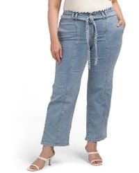 TJ Maxx - Plus Jeans With Braided Belt For Spandex/Cotton/Polyester - Lyst