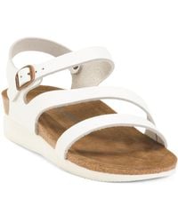 TJ Maxx - Leather Ares Comfort Wedge Sandals With Antimicrobial Lining For - Lyst