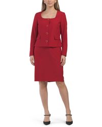 TJ Maxx - 2Pc Jacket And Skirt Suit For Polyester - Lyst