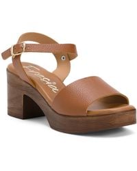 TJ Maxx - Leather One Band Heeled Sandals For - Lyst