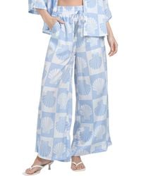 TJ Maxx - Printed Silky Crepe Wide Leg Cover-Up Pants For Polyester - Lyst