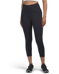 TJ Maxx - Capri Leggings With Pockets And Satin Stitch, Spandex/Polyester - Lyst