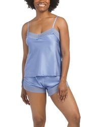 TJ Maxx - 2Pc Beauty Sleep Satin Shorty Pajama Set For Spandex/Polyester - Lyst