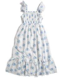 TJ Maxx - Floral Smocked Bodice Ruffle Flounce Dress For Cotton/Polyester - Lyst