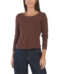 TJ Maxx - Linen Blend French Terry Long Sleeve Cross Back Pull Over Sweater For Cotton/Linen - Lyst