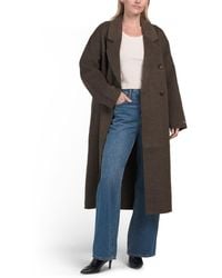 TJ Maxx - Wool Blend Double-Face And Double-Breasted Oversized Coat, Polyester/Acrylic/Wool - Lyst