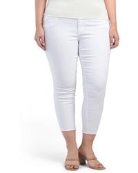 TJ Maxx - High Waist Recycle Twill Frayed Cuff Ankle Jeans For Spandex/Cotton/Polyester - Lyst