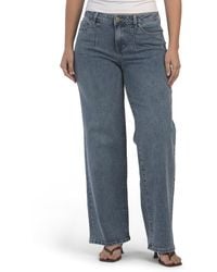 TJ Maxx - Mid Rise Wide Leg Jeans With Front Darts For Spandex/Cotton/Polyester - Lyst