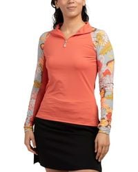 TJ Maxx - Upf 30 Printed Long Sleeve Quarter Zip Jacket For Nylon/Spandex/Polyester - Lyst