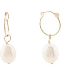 TJ Maxx - 14Kt Hoop Freshwater Pearl Earrings - Lyst