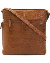 TJ Maxx - Buffalo Leather Hornback Croc Embossed Crossbody For - Lyst