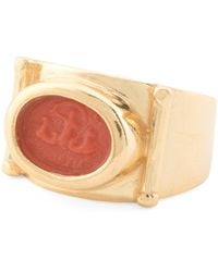 TJ Maxx - 18Kt Plated Coral Neptune Cameo Ring For - Lyst