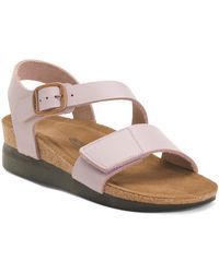 TJ Maxx - Leather Serena Comfort Wedge Sandals With Antimicrobial Lining For - Lyst