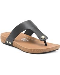 TJ Maxx - Leather Iqushion Toe Post Sandals For Leather - Lyst