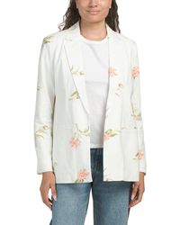 TJ Maxx - Linen Blend Embroidered Blazer For Polyester/Linen/Viscose - Lyst