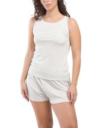 TJ Maxx - 2Pc Modal Blend Ribbed Shorts Set For Spandex/Modal - Lyst