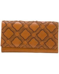 TJ Maxx - Leather Flap Over Cross Woven Wallet - Lyst