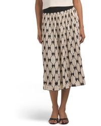 TJ Maxx - Bow Print Crepe Midi Skirt For Polyester - Lyst