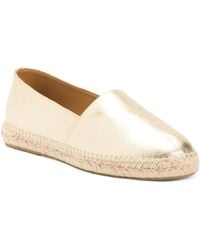TJ Maxx - Leather Metallic Espadrille Flats For - Lyst
