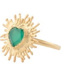 TJ Maxx - 18Kt Plated Sterling Onyx Heart Ring - Lyst