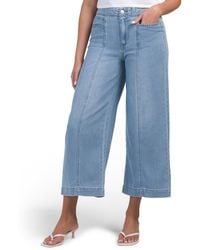 TJ Maxx - Featherweight Culotte Jeans With Seaming For Cotton/Polyester/Rayon - Lyst