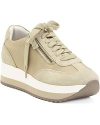 TJ Maxx - Gracie Side Zip Lace Up Sneakers For Suede - Lyst