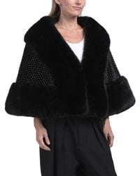 TJ Maxx - Plush Faux Fox Capelet For Polyester - Lyst