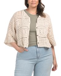 TJ Maxx - Plus Crochet Cardigan, Cotton/Polyester - Lyst
