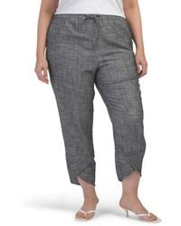 TJ Maxx - Plus Linen Blend Pants With Tulip Cuffs For Linen/Viscose - Lyst