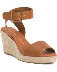 TJ Maxx - Leather Espadrille Wedge Sandals For - Lyst