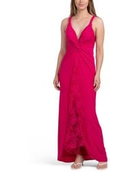 TJ Maxx - Twisted Front Gown For Spandex/Polyester - Lyst