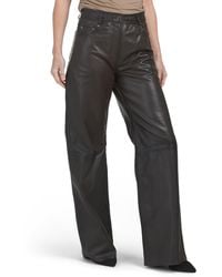 TJ Maxx - Leather Wide Leg Pants For Polyester/Leather - Lyst