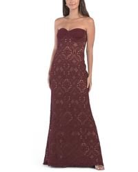 TJ Maxx - Lace Strapless Gown For Nylon/Spandex/Polyester - Lyst