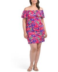 TJ Maxx - Upf Off The Shoulder Printed Mini Dress For Spandex/Polyester - Lyst