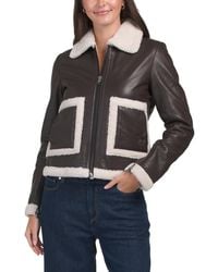 TJ Maxx - Leather Noa Jacket, Polyester/Leather - Lyst