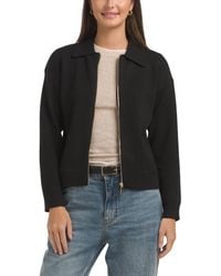 TJ Maxx - Collared Neck Long Sleeve Zippered Jacket, Polyester/Viscose - Lyst