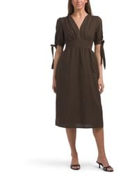 TJ Maxx - Linen Blend Short Sleeve Maxi Dress For Cotton/Linen - Lyst