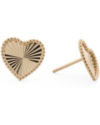 TJ Maxx - 14Kt Beaded Heart Stud Earrings For - Lyst