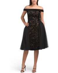 TJ Maxx - Off The Shoulder Mini Cocktail Dress For Spandex/Polyester - Lyst