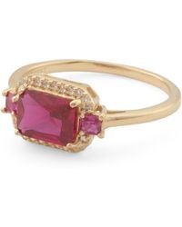 TJ Maxx - 14Kt Plated Lab Grown Ruby Ring - Lyst
