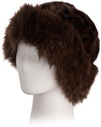 TJ Maxx - Faux Fur Leopard Round Crown Bucket Hat For Polyester - Lyst
