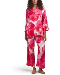 TJ Maxx - 2Pc Floria Printed Long Sleeve Top And Pants Pajama Set For Spandex/Polyester - Lyst
