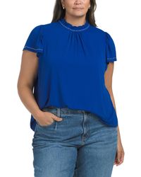 TJ Maxx - Plus Crepe Jersey Top For Spandex/Polyester - Lyst