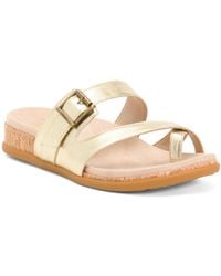 TJ Maxx - Wide Leather Carmela Comfort Footbed Sandals For - Lyst