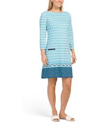 TJ Maxx - Upf 50 Aruba Blues Mini Shift Dress For Nylon/Spandex - Lyst
