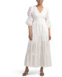 TJ Maxx Long Crochet Cover-Up Dress For Cotton/Polyester in Brown | Lyst