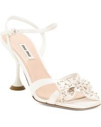 TJ Maxx - Raso 3 Strappy Satin Bow Heeled Dress Sandals For Leather - Lyst