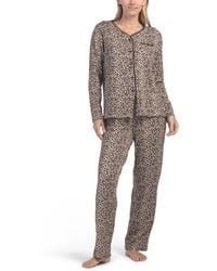 TJ Maxx - 2Pc Animal Print Sweet Whispers Pajama Set For Spandex/Polyester - Lyst