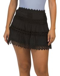 TJ Maxx - Mini Skirt With Lace Detail For Polyester/Viscose - Lyst
